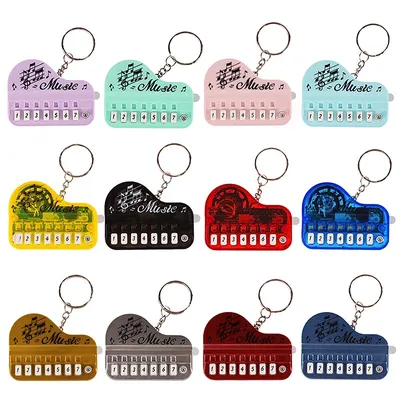 1PC Mini Electronic Keyboard Keychain Portable Musical Instrument Toy Piano Keychain Mini Real