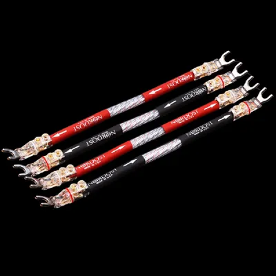 4pcs/lot Nordost Valhalla Audiophile Speaker Jumper Link Sliver Plated For Speakers Bridge Wire