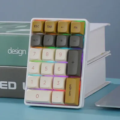 K21 21-Key Mechanical Keyboard, BT/2.4Ghz/USB-C Connection, Colourful Lighting, Full Key Hot-Swap