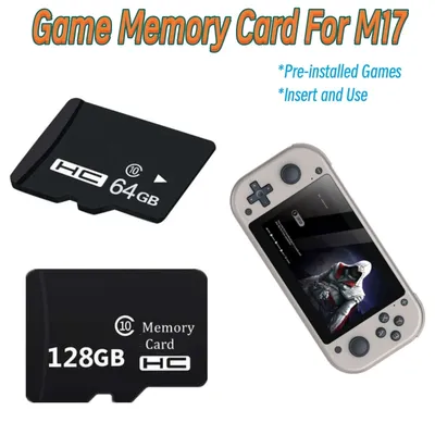 64GB 128GB Game Card For M17 Portable Game Console TF Memory Card With 30000 Free Games Repair Replacement