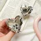 INS Korea Silver Heart Grip Tok Mirror Luxurious Finger Holder Griptok Mobile Stand Cellphone Support Smart phone Accessories