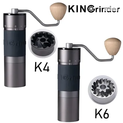Kingrinder K4 /K6 manual coffee grinder portable mill 420stainless steel 48mm stainless steel