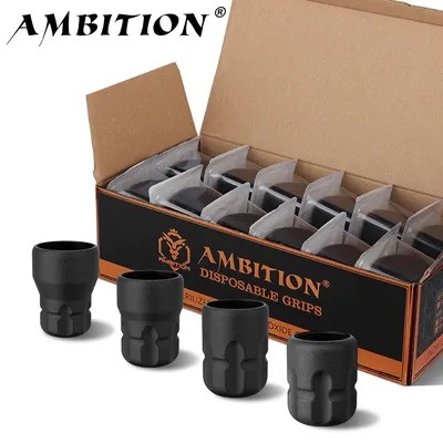 Ambition P2 Disposable Tattoo Grip 12pcs Size 30-34-38mm Silicone Material for Ambition Wireless