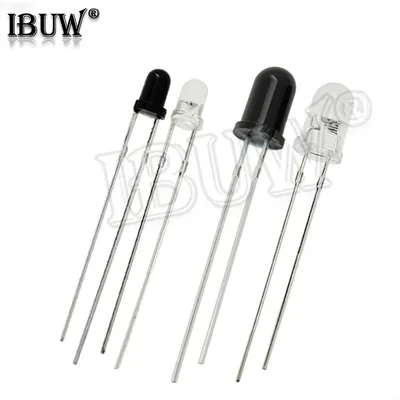 100PCS F3 F5 3MM 5MM 940nm LEDs infrared emitter and IR receiver diodes Infrared to tube For arduino