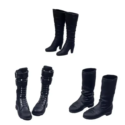 1:6th Boots Women Soldier Uniform Shoes for 12 inches Female Action Figures, 2pcs/set, Length