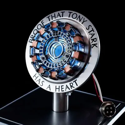 Avenger Iron Man Mk1 Arc Reactor Tony Stark Heart Of Mark Figure Led Light Model Superhero 1:1