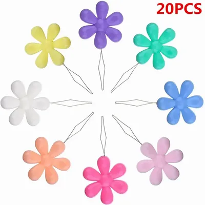 20Pcs Elderly Easy Sewing Needle Device Threader Thread Guide Tool Garment Sewing Needlework Flower