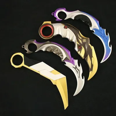 Valorant Karambit Prime Reaver Metal Weapon Uncut 16cm Game Balisong Peripherals Tactical Militery