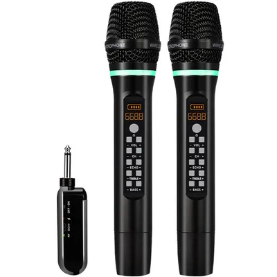 Professional UHF Wireless Microphone Handheld Bluetooth Karaoke Microphone Recording Studio Home