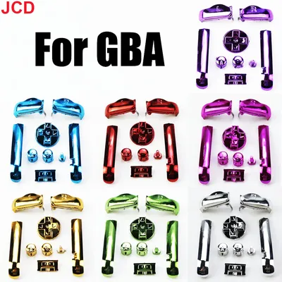 JCD 1set Electroplating Replacement Power ON OFF Key Keypads For Gameboy Advance GBA L R A B Direction Button D Pads