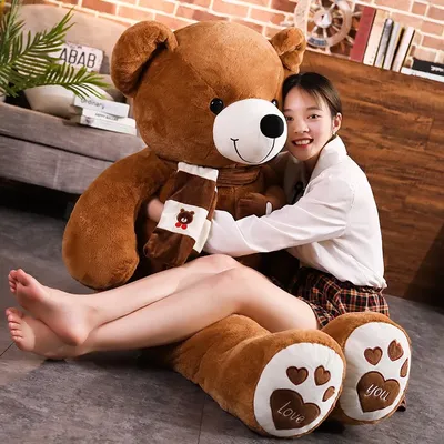 High Quality 4 Colors Teddy Bear With Scarf Stuffed Animals Bear Plush Toys Doll Pillow Kids Lovers