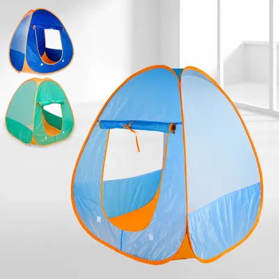 Children'S Pop-Up Game Tent Game Indoor And Outdoor Blue/Green Tent House Toys, Convenient To Carry
