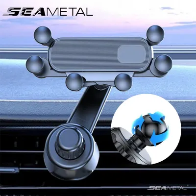 SEAMETAL Air Vent Car Phone Holder 6-Joint 360-Degree Gravity Phone Mount Stable Hook Cellphone