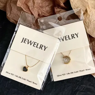 10pcs 7x9cm Jewelry Display Cards Earrings Necklace Withe Paper Cards Finger Ring Hang Tags Bracelet Retail Storage Holder