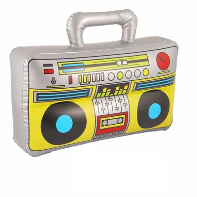 Inflatable Radio Boombox Inflatable Microphones 80s 90s Theme Party Decorations Props Hip Hop Theme