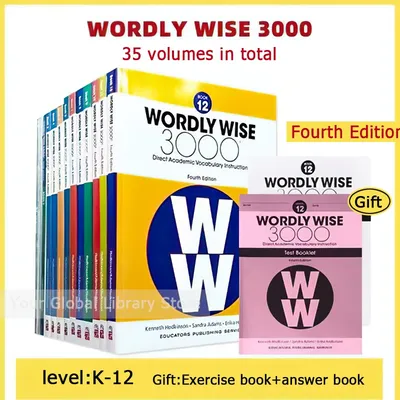 High quality Wordly Wise 3000 word color printing 35 books in total Level K-12 Complete Vocabulary
