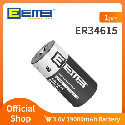 EEMB 3.6V D Size Battery ER34615 Lithium Cell 19000mAh Non-Rechargeable Battery for Electric/ Water