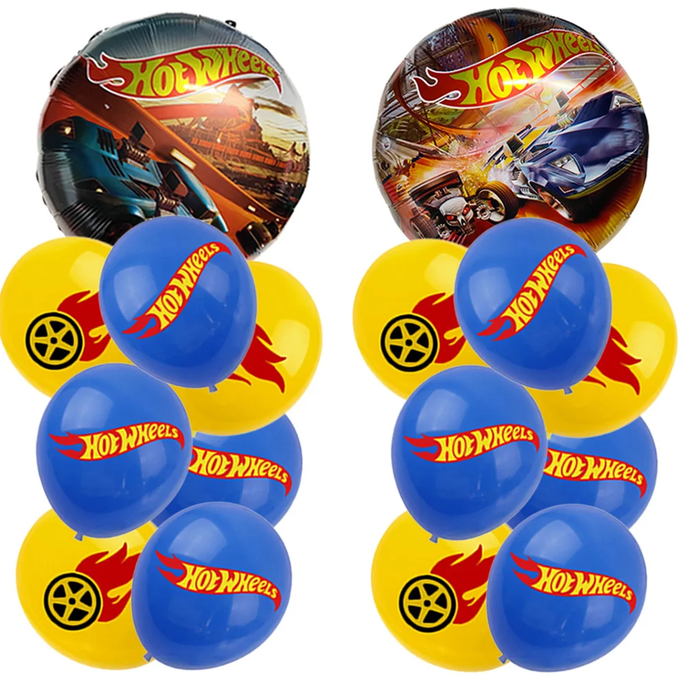 12pcs Car Balloon Race Car Theme Party Decorations Checkered Balloon Kids Children Car Birthday Supplies