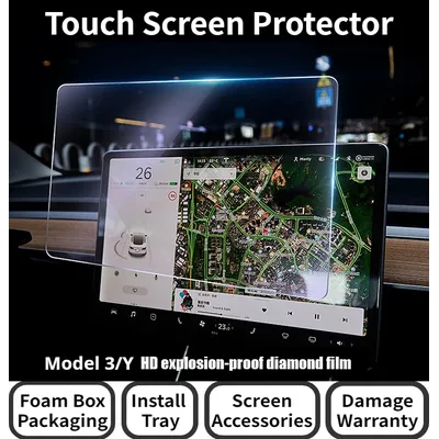 Touch Screen Protector for Tesla Model 3 Y 15 Inch Center Control Screen Glass Film Tempered Glass