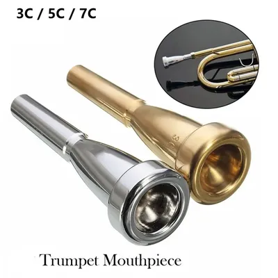Professional Trumpet Mouthpiece, 3C 5C 7C Size, Gold Plating Design, Exceptional Craftsmanship, Suitable For Advanced Players
