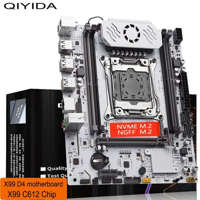 QIYIDA X99 motherboard D4 LGA 2011 3 with M.2 slot Support X99 C612chip DDR4 Memory SATA3.0 USB3.0