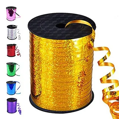 500Yard Laser Ribbon New Satin Ribbons Wedding Birthday Party Decorative for Balloons Gift Bag Cake