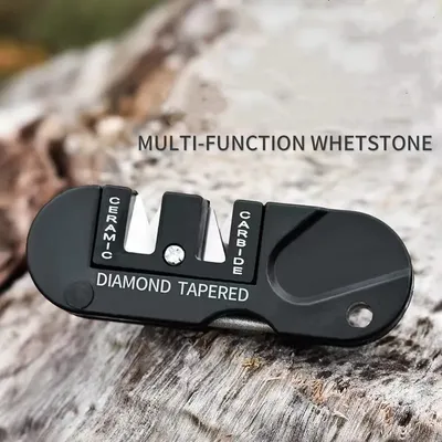 Sharpener Diamond Tool Camp Gear Hike Tungsten Ceramic Sharpen Fish Hook Pocket Carbide Knife