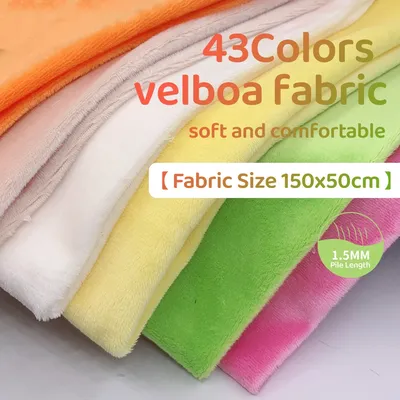 1.5mm Pile Cuddle Velboa Fabric Width 150cm Length 50cm Polyester Fabrics For Sewing Meters Soft