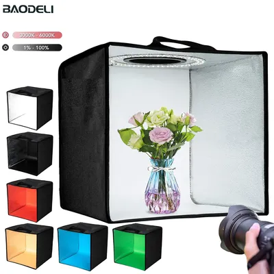 30cm 12in Photo Studio Light Box Photography Adjustable Brightness Shooting Tent Kit With 120 LED
