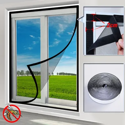 DTGJ Insect Mosquito Nets for Window Screen Mesh Custom Size Tulle Invisible Black Fiberglass