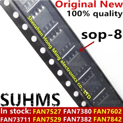 (10piece)100% New FAN7527 FAN7529 FAN7380 FAN7382 FAN7602 FAN7842 FAN73711 MX sop-8 Chipset