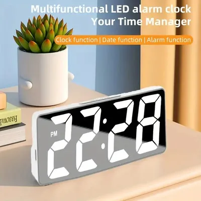 Latest Digital Clock LED Alarm Clock Bedroom Electronic Desktop Clock With Temperature Display