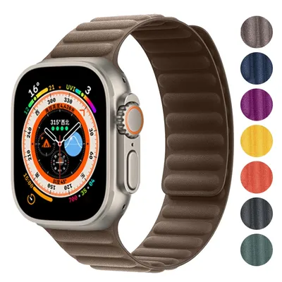 FineWoven strap For Apple Watch Band Ultra 2 49mm 44mm 40mm 45mm 41 46mm Magnetic loop correa