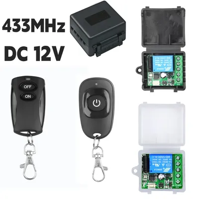 433 Mhz Universal Wireless Remote Control Switch DC 12V 1CH Relay Receiver Module and RF Transmitter