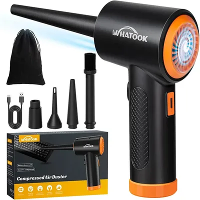 60000 RPM Cordless 3-speed Air Duster Compressed Blower Electric Wireless Air Gun Computer Keyboard