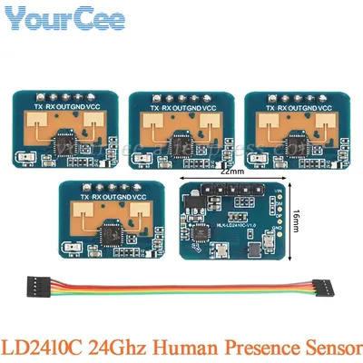 5pcs/1pc HLK-LD2410C LD2410C 24G Human Presence Sensor Millimeter Wave Radar Modul Non-contact