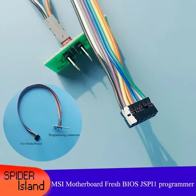 For MSI ASUS Motherboard BIOS Free chip Removal Adapter Flashing machine Cable JSPI1 programmer to