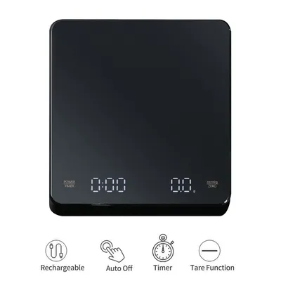 Digital Coffee Scale with Timer LED Screen Espresso USB 3kg Max.Weighing 0.1g High Precision