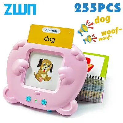 Montessori Education Flash Cards Machine Early Educational Learning English Electronic Audio Book