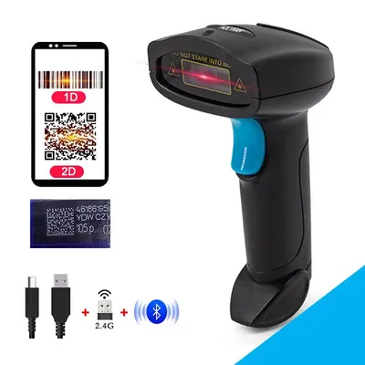Portable U2 wired 2D U2W 2D Wireless Barcode Scanner Reader U2B Handheld Bluetooth QR Code Scanner