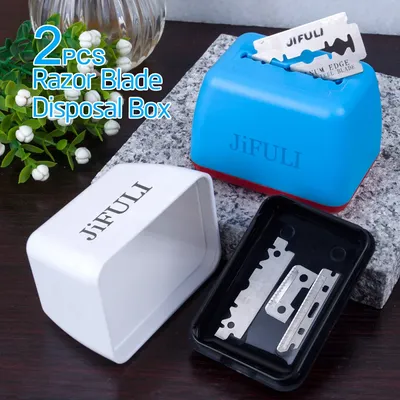Double Edge razor Blade Storage Case Blade Household Protection Safety Disposal Box