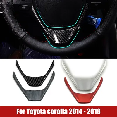 Steering Wheel Button Panel Cover Trim Stickers For Toyota Corolla RAV4 2014 2015 2016 2017 2018 ABS