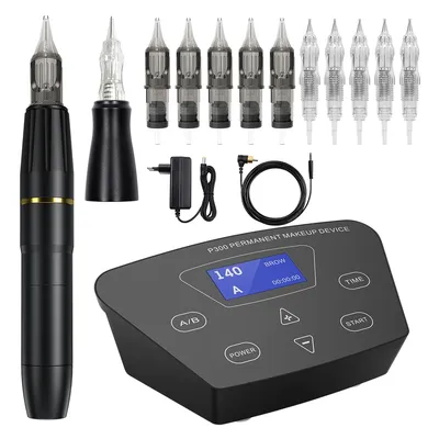 Professional P300 Permanent Makeup Tattoo Machine Kit 2 Heads Microblading Machine For Eyebrow Lip