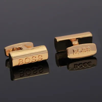 2 Pcs Gold Color Boss Mens Cufflinks Cheap Items With Free Shipping Sleeve Button