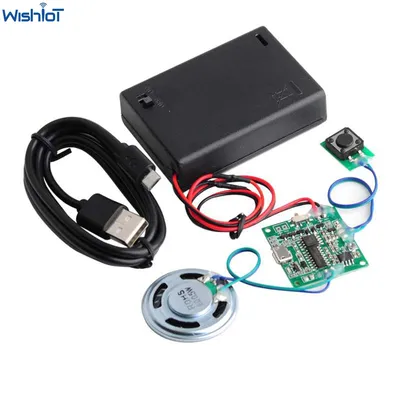 Recordable Sound Module 8M MP3 WAV Music Voice Player Programmable Board with Speaker Button Control