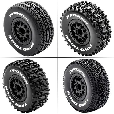 4pcs 112mm 1/10 Short Course Truck Tires Tyre Wheel With 12mm Hex For Slash Arrma Senton HuanQi 727