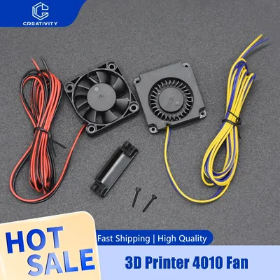 3D Printer Fan 4010 Fan 24v Black Plastic Extruder Cooling Fan For Ender3 V2 Ender3 / Ender3Pro CR10