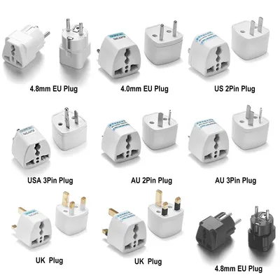 US To EU Plug Adapter Korea KR Euro Europea To America China Canada UK AU Universal Travel Adapter