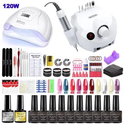 Manicure Set with LED Nail Dryer Nail Set Electric Nail Drill Kit Nail Gel Polish Kit Tools Set For