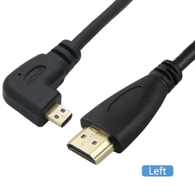 Micro hdmi Cable HDMI-compatible V1.4 Male to HDTV Micro HD 90 Degree Left Right Angle Cable 1080p